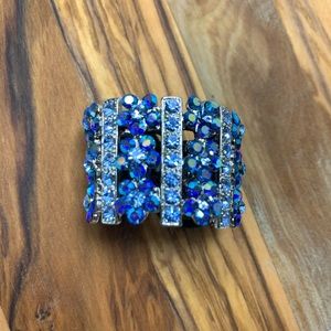 NEW Blue Swarovski Crystal Pony Tail Holders